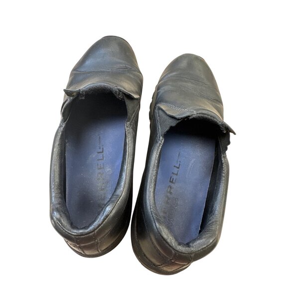 Merrell Jungle Moc Mens Black Leather Slip-On Loafers Shoes Size 9 SKU 7348 main image 4